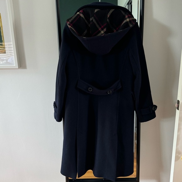 Navy Pendleton long wool coat with hood - Picture 2 of 14